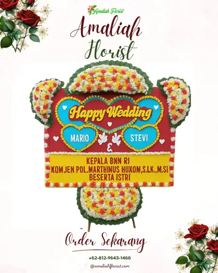 Papan Bunga Pernikahan Ciroyom
